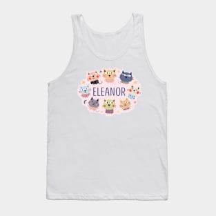 Eleanor name with cartoon cats Tank Top